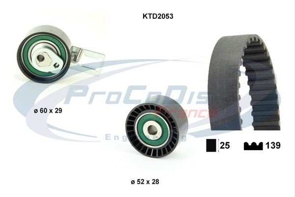 PROCODIS FRANCE paskirstymo diržo komplektas KTD2053